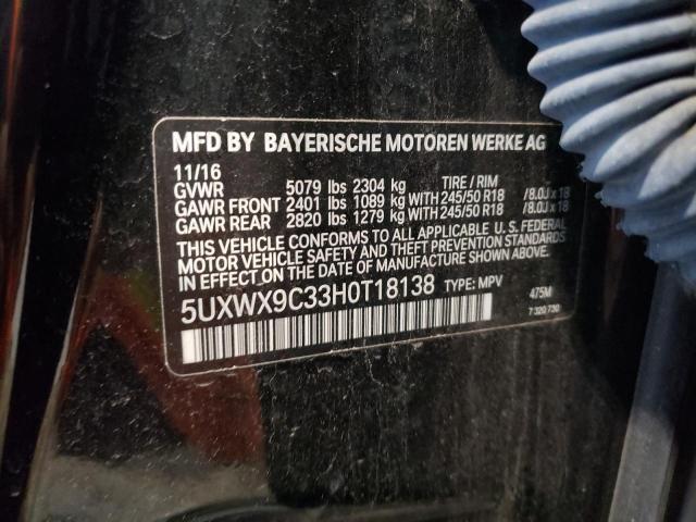 5UXWX9C33H0T18138 BMW X3 Xdrive28i
