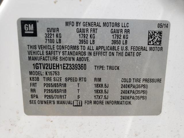 1GTV2UEH1EZ339360 GMC Sierra K1500 Sle