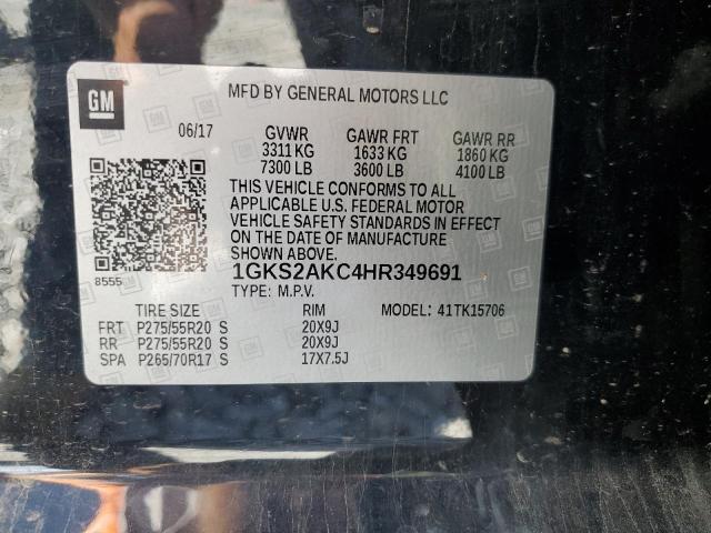 1GKS2AKC4HR349691 GMC YUKON SLE