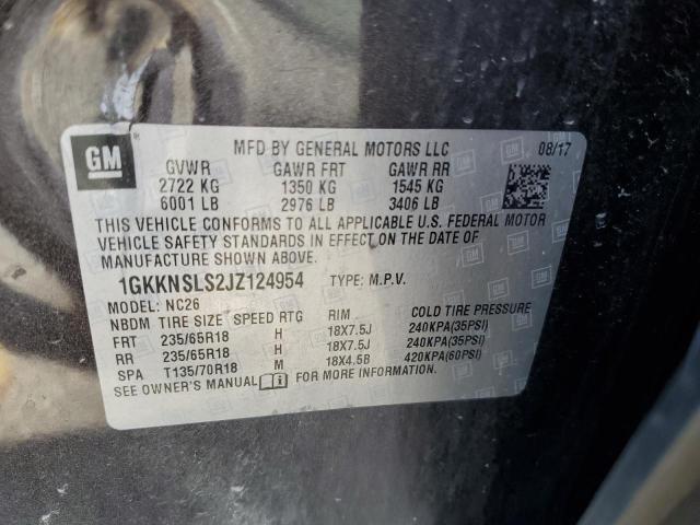 1GKKNSLS2JZ124954 GMC ACADIA SLE
