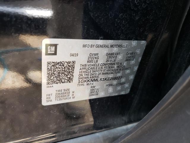 1GKKNMLS1KZ258027 GMC Acadia Slt-1