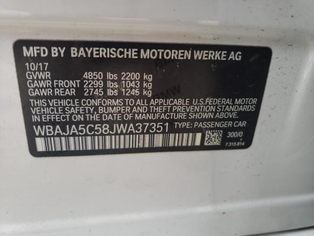 WBAJA5C58JWA37351 BMW 530 I