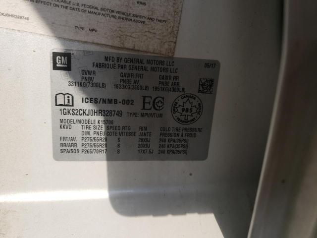 1GKS2CKJ0HR328749 GMC YUKON DENALI