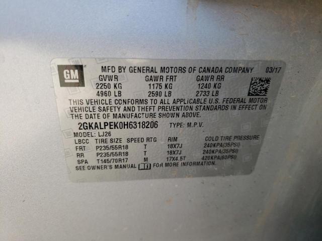 2GKALPEK0H6318206 GMC Terrain Slt