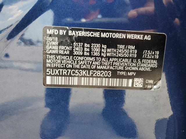 5UXTR7C53KLF28203 BMW X3 Sdrive30i