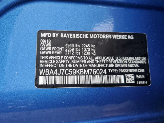 WBA4J7C59KBM76024 BMW 440xi Gran Coupe