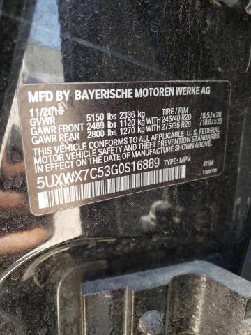 5UXWX7C53G0S16889 BMW X3 Xdrive35i