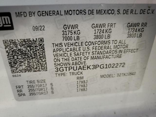 3GTPUAEK3PG102272 GMC Sierra K1500