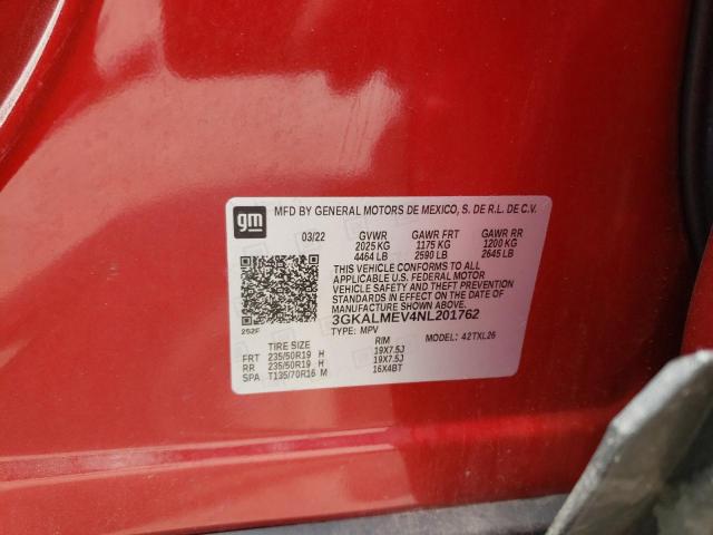 3GKALMEV4NL201762 GMC Terrain Sle