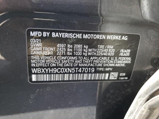 WBXYH9C0XN5T47019 BMW X2 Sdrive28i