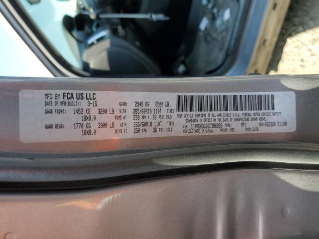 1C4RDHDG3GC386939 Dodge DURANGO LIMITED