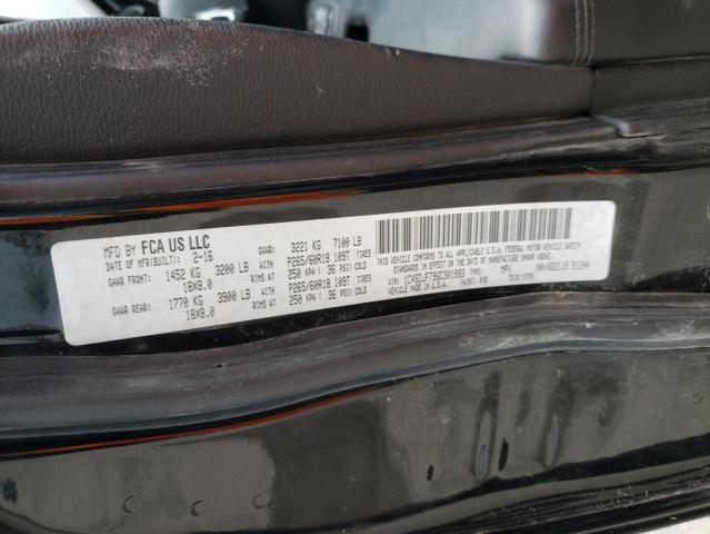 1C4SDJFT9GC301993 Dodge Durango Ssv