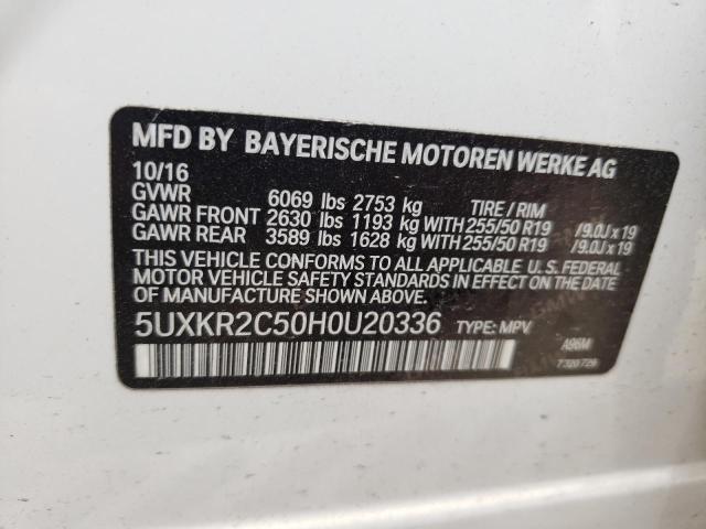 5UXKR2C50H0U20336 BMW X5 Sdrive35i