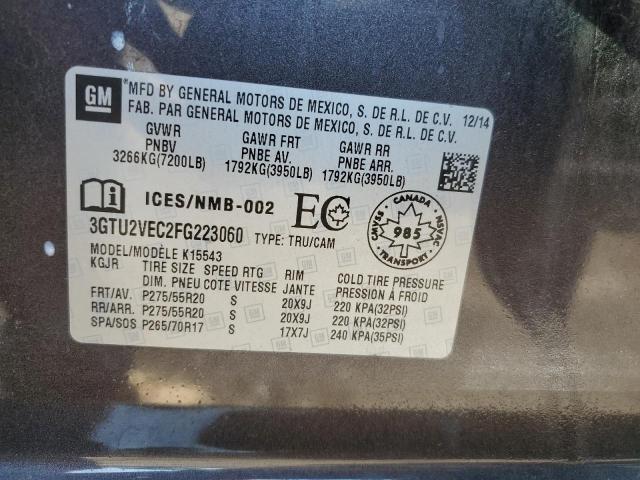 3GTU2VEC2FG223060 GMC Sierra K1500 Slt