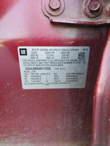 2GKALMEK9H6170538 GMC Terrain Sle
