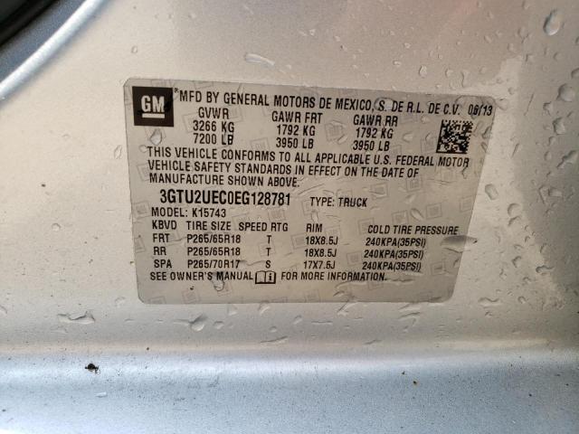 3GTU2UEC0EG128781 GMC Sierra K1500 Sle