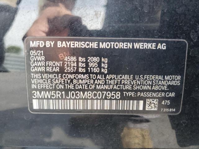 3MW5R1J03M8C07958 BMW 330I