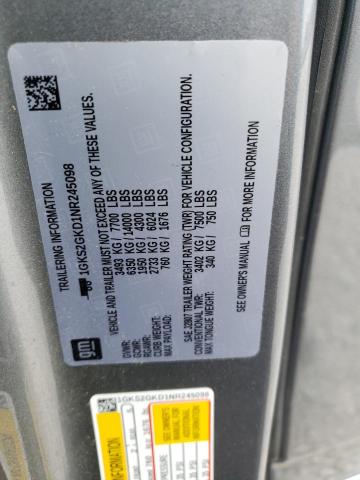 1GKS2GKD1NR245098 GMC Yukon Xl K1500 Slt