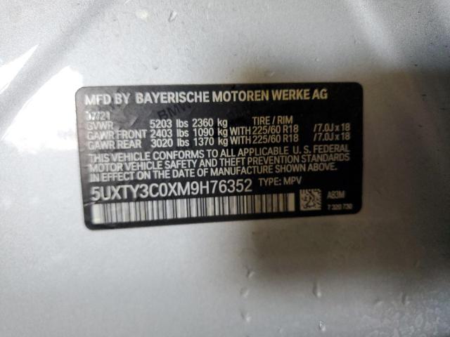 5UXTY3C0XM9H76352 BMW X3 Sdrive30i