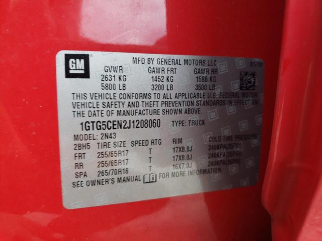 1GTG5CEN2J1208060 GMC CANYON SLE
