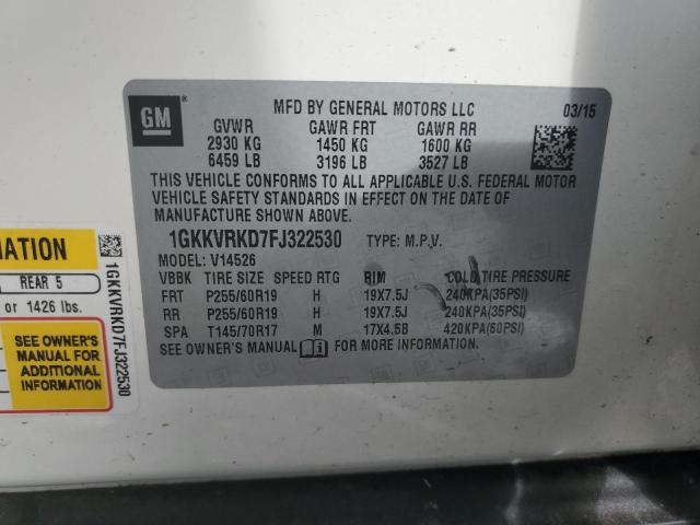 1GKKVRKD7FJ322530 GMC Acadia Slt-1