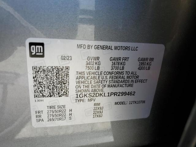 1GKS2DKL1PR299462 GMC YUKON DENALI