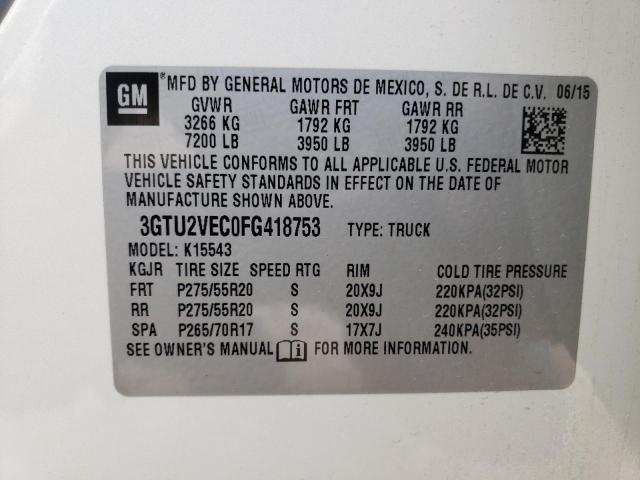 3GTU2VEC0FG418753 GMC Sierra K1500 Slt