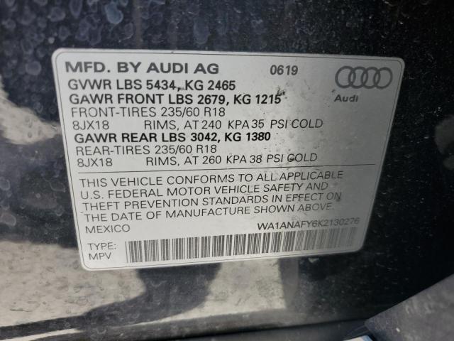 WA1ANAFY6K2130276 Audi Q5 PREMIUM