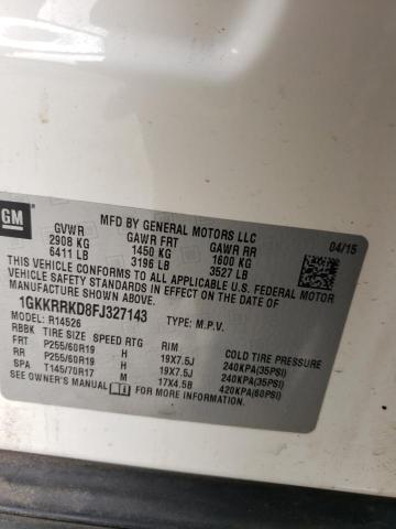 1GKKRRKD8FJ327143 GMC Acadia Slt-1