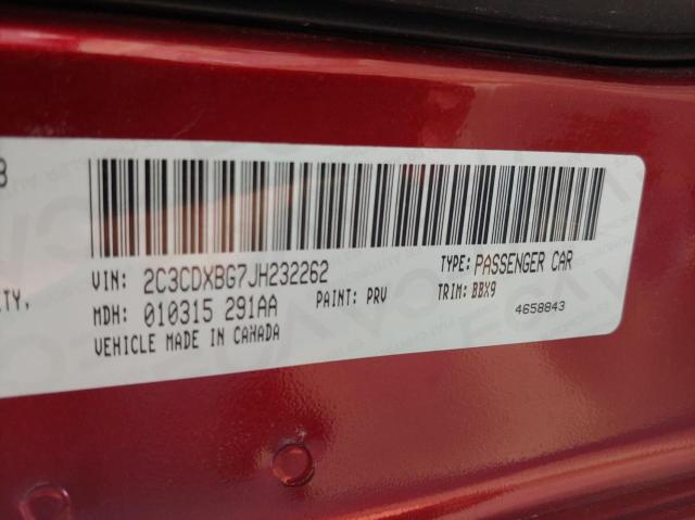 2C3CDXBG7JH232262 Dodge Charger Sxt