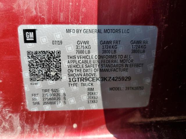 1GTR9CEK3KZ425929 GMC Sierra K1500 Elevation