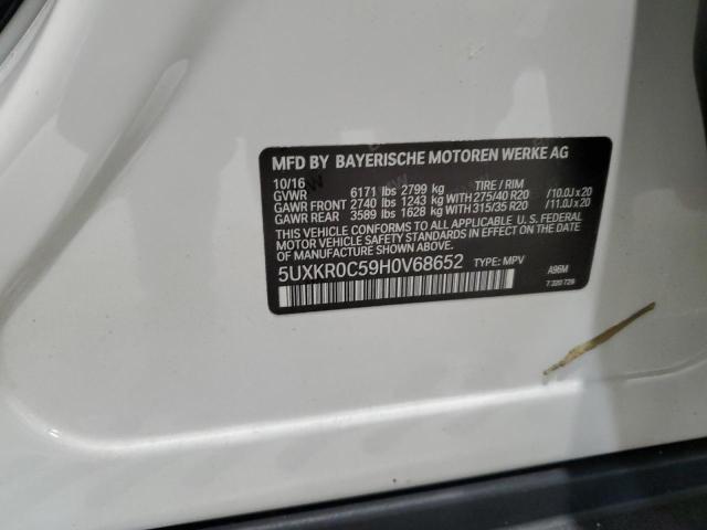 5UXKR0C59H0V68652 BMW X5 Xdrive35i