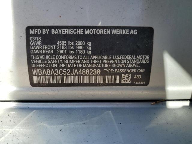 WBA8A3C52JA488238 BMW 320 XI