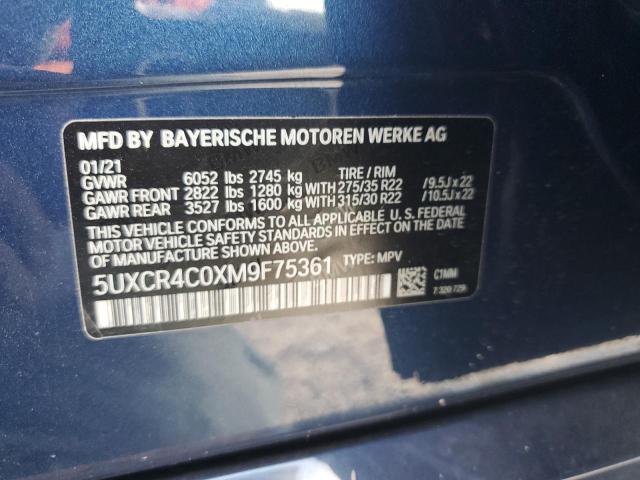 5UXCR4C0XM9F75361 BMW X5 Sdrive 40i