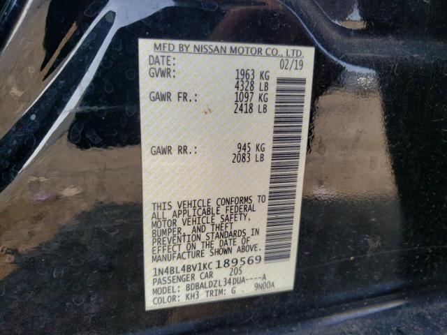 1N4BL4BV1KC189569 Nissan ALTIMA S