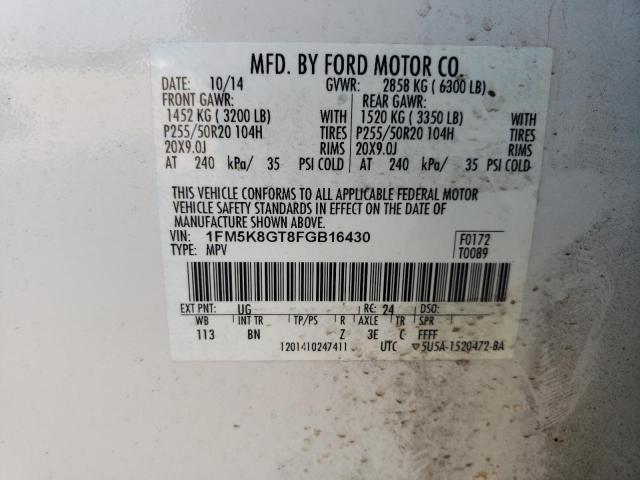 1FM5K8GT8FGB16430 Ford EXPLORER SPORT