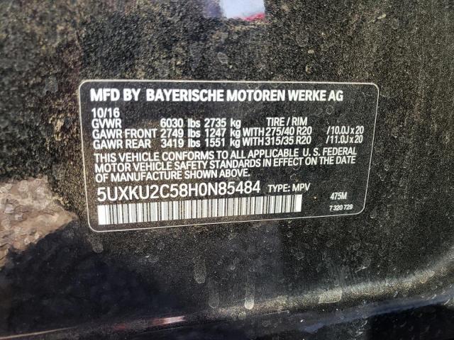 5UXKU2C58H0N85484 BMW X6 Xdrive35i