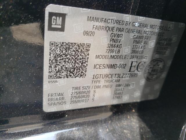 1GTU9CET3LZ372699 GMC Sierra K1500 Elevation