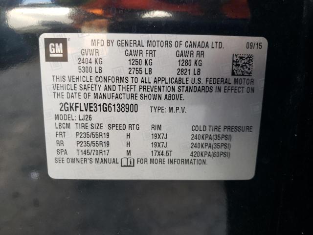 2GKFLVE31G6138900 GMC Terrain Denali
