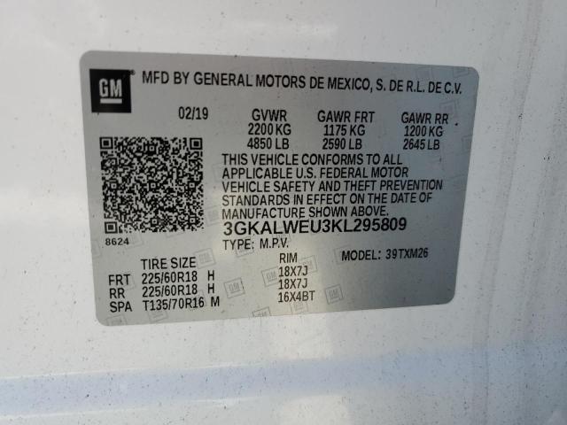 3GKALWEU3KL295809 GMC Terrain Slt