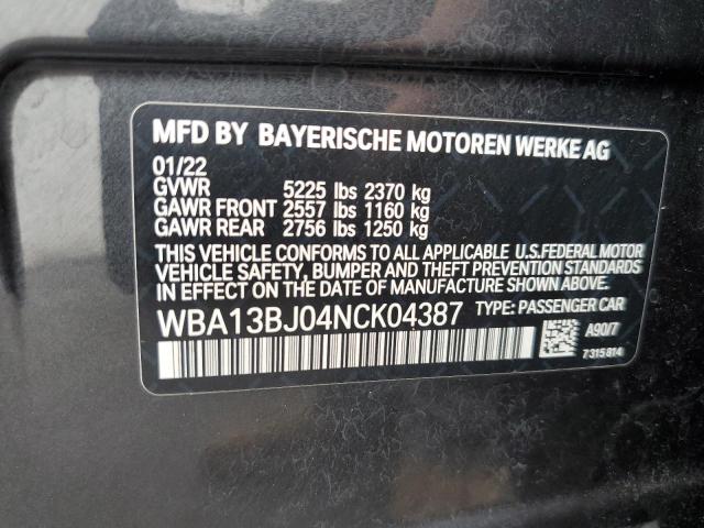 WBA13BJ04NCK04387 BMW 530 XI