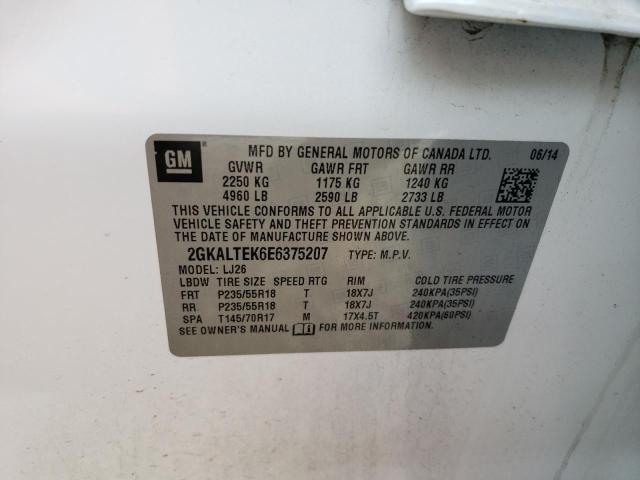 2GKALTEK6E6375207 GMC Terrain Slt
