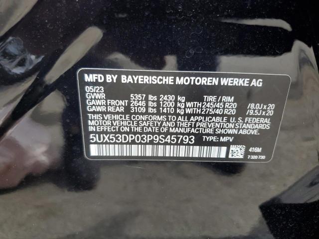 5UX53DP03P9S45793 BMW X3 Xdrive30i