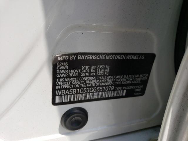 WBA5B1C53GG551079 BMW 535 I