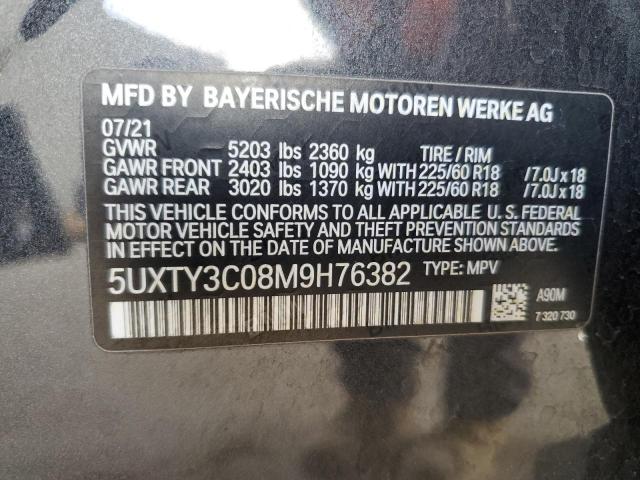 5UXTY3C08M9H76382 BMW X3 Sdrive30i