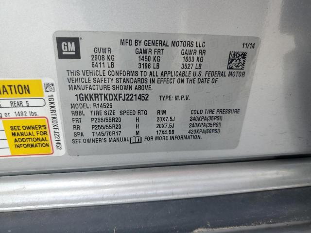 1GKKRTKDXFJ221452 GMC Acadia Denali