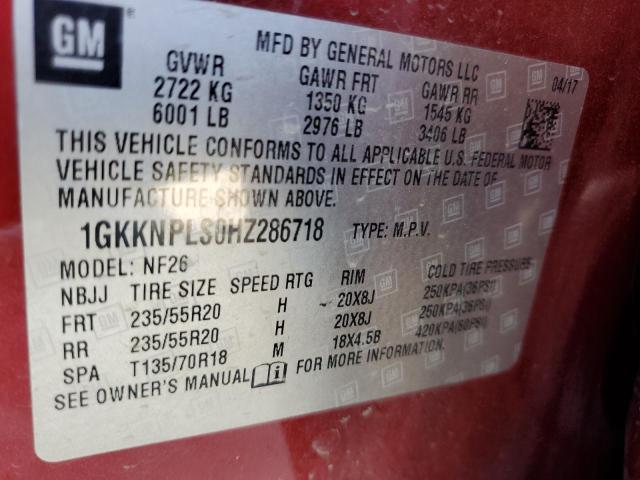 1GKKNPLS0HZ286718 GMC Acadia Denali