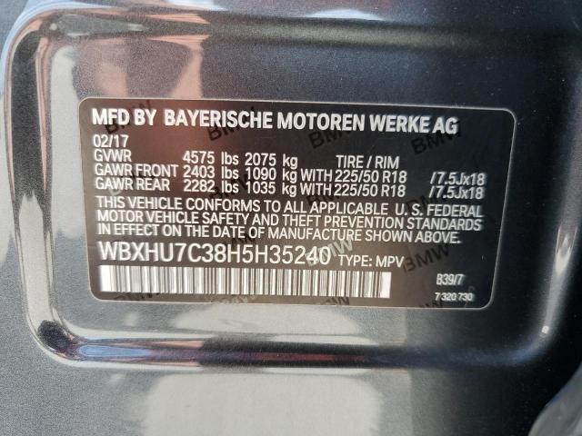 WBXHU7C38H5H35240 BMW X1 Sdrive28i