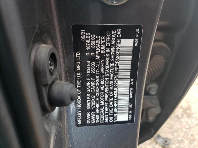 SHHFK7H43MU225975 Honda Civic Sport