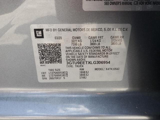 3GTU9EETXLG306954 GMC Sierra K1500 At4